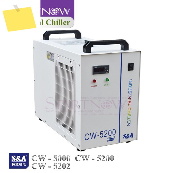 CO2 산업용 물 냉각기 S & A 업그레이드 CW-5200TH 80W 레이저 튜브 CNC 스핀들 제품 이미지
