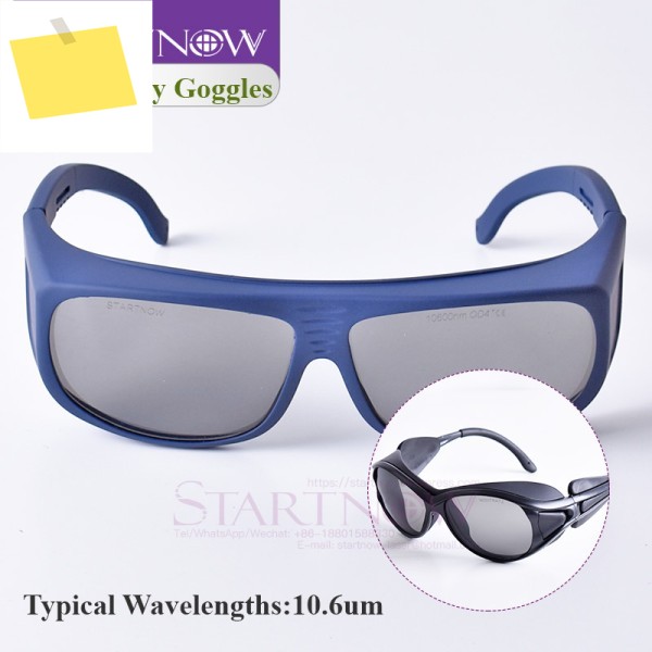 Startnow CO2 레이저 안전 안경, CE OD4 +, 마킹 커팅 머신 부품, 10600nm 보호 고글 제품 이미지