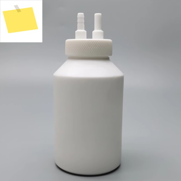 PTFE 나사 구멍 가스 세척 실린더 GL45 테트라플루오로 테프론 버퍼 병 내식성 250ml500ml1000ml 제품 이미지
