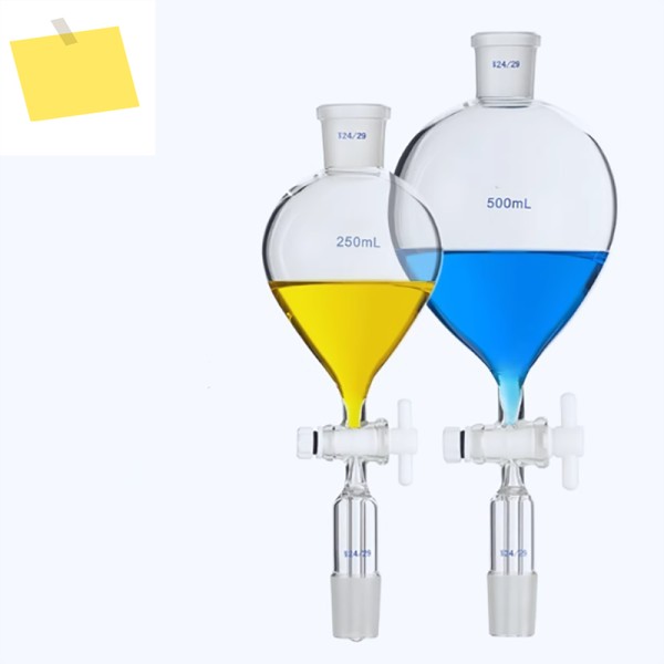 유리 구형 드롭핑 퍼널 60ml150ml250ml500ml1000ml20000ML PTFE 분리 제품 이미지