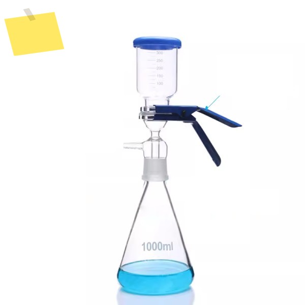 1000ml 진공 필터 장치 실험실 장비 유리 모래 코어 고무 튜브가있는 액체 용제 멤브레인 제품 이미지