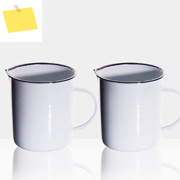 에나멜 계량컵 500ml1000ml 눈금 포함 백자 항아리 제품 이미지
