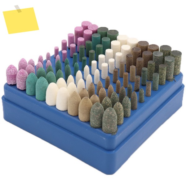 혼합 양모 펠트 연마 빠우 버핑 빠우 휠 3MM 생크 고무 장착 포인트 그라인딩 헤드, Dremel 로타리 공구, 100 개 제품 이미지