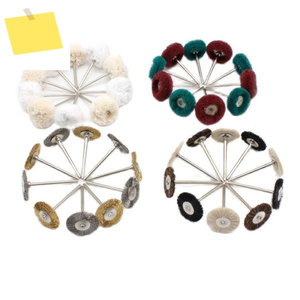 100pcs 쥬얼리 그라인딩 버핑 빠우 휠 22mm 수색 패드 연마 빠우 스틸 와이어 브러시 드릴 기리 로타리 도구 액세서리 제품 이미지