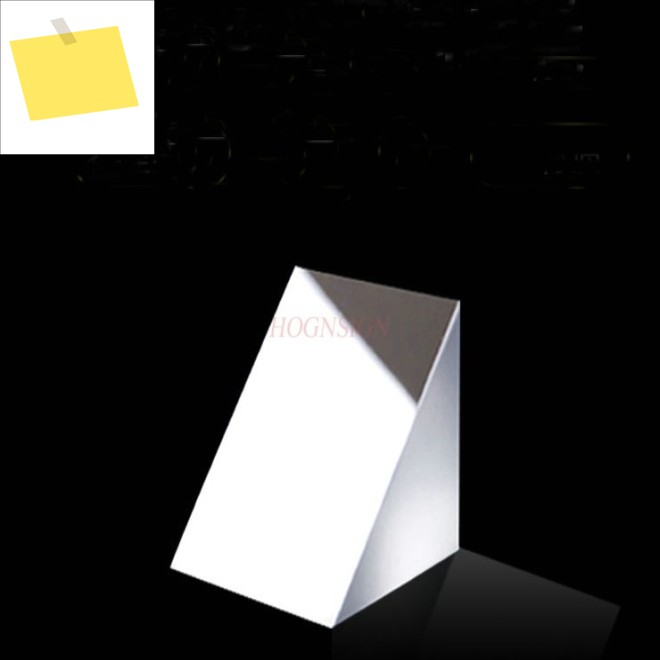 물리적 직각 오가네 삼각 프리즘, 베벨 코팅 반사 필름, 광학 실험 측정기, 50x50x50mm 제품 이미지