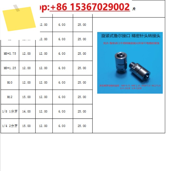 2PCS 바늘 어댑터, 스테인레스 스틸금속 커넥터, Musashi 정밀 변환기 제품 이미지