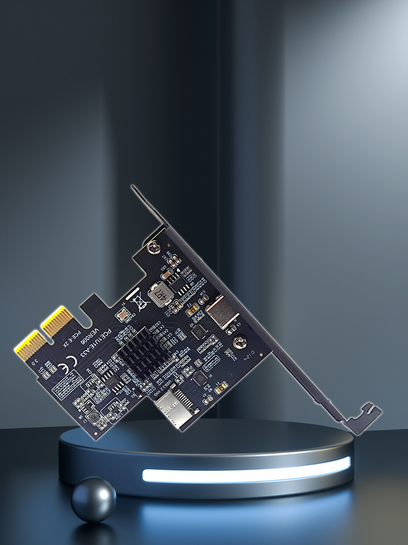 USB 3.2 Gen2 Type-E A-Key 확장 카드 PCIe to Type-C 전면 10G ASMedia ASM3142 제품 이미지