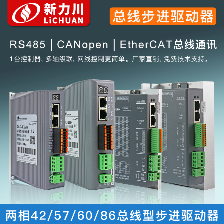 485/CAN/EtherCAT 버스 스테퍼 드라이버 이더넷 통신 42/57/86 모터 키트 제품 이미지