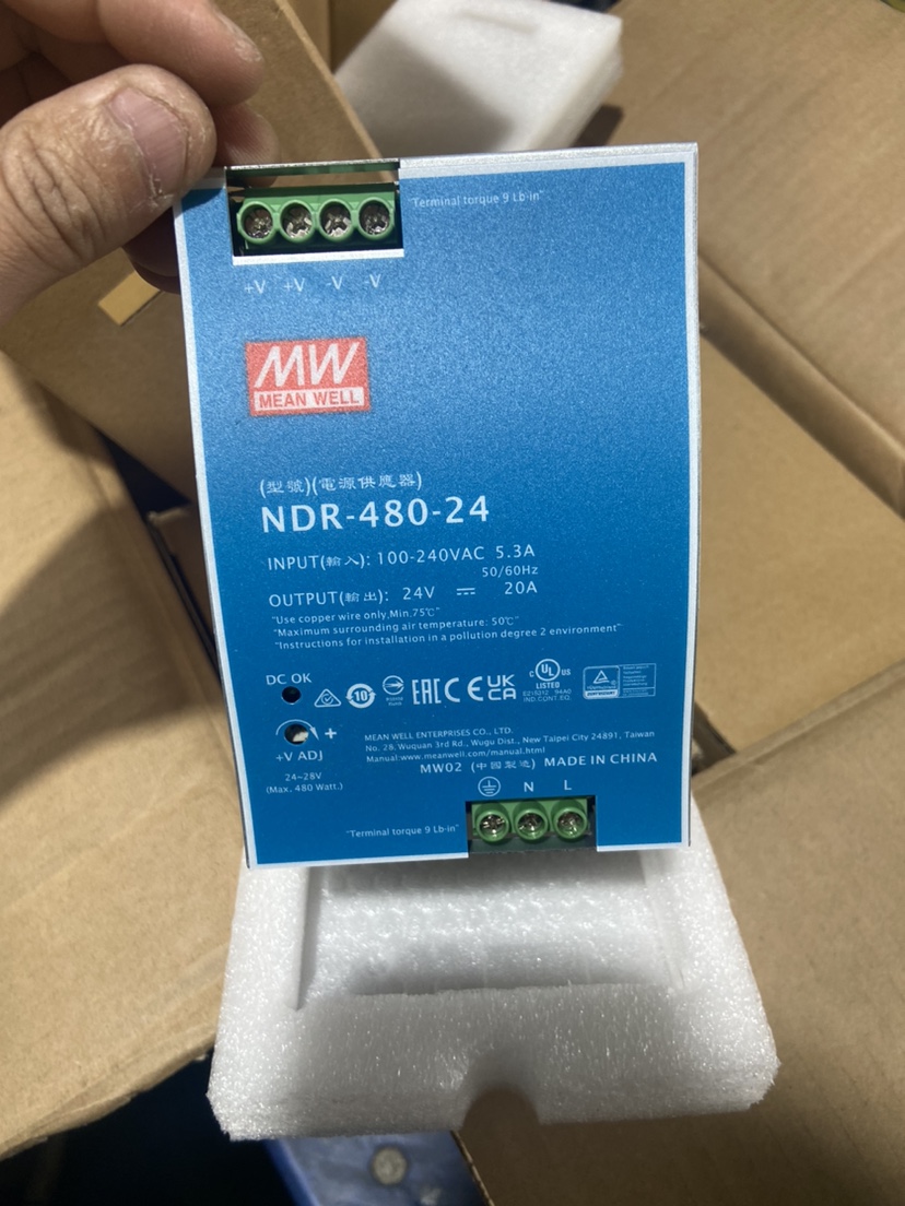 Mean Well NDR-480-24 전원 공급 장치 480W 24V 20A 정품 대만 제품 새 제품 이미지