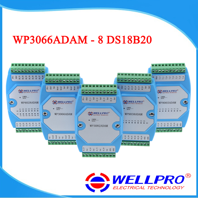 WP3066ADAM DS18B20 8채널 RS485 MODBUS 통신을 갖춘 온도 수집 모듈 제품 이미지