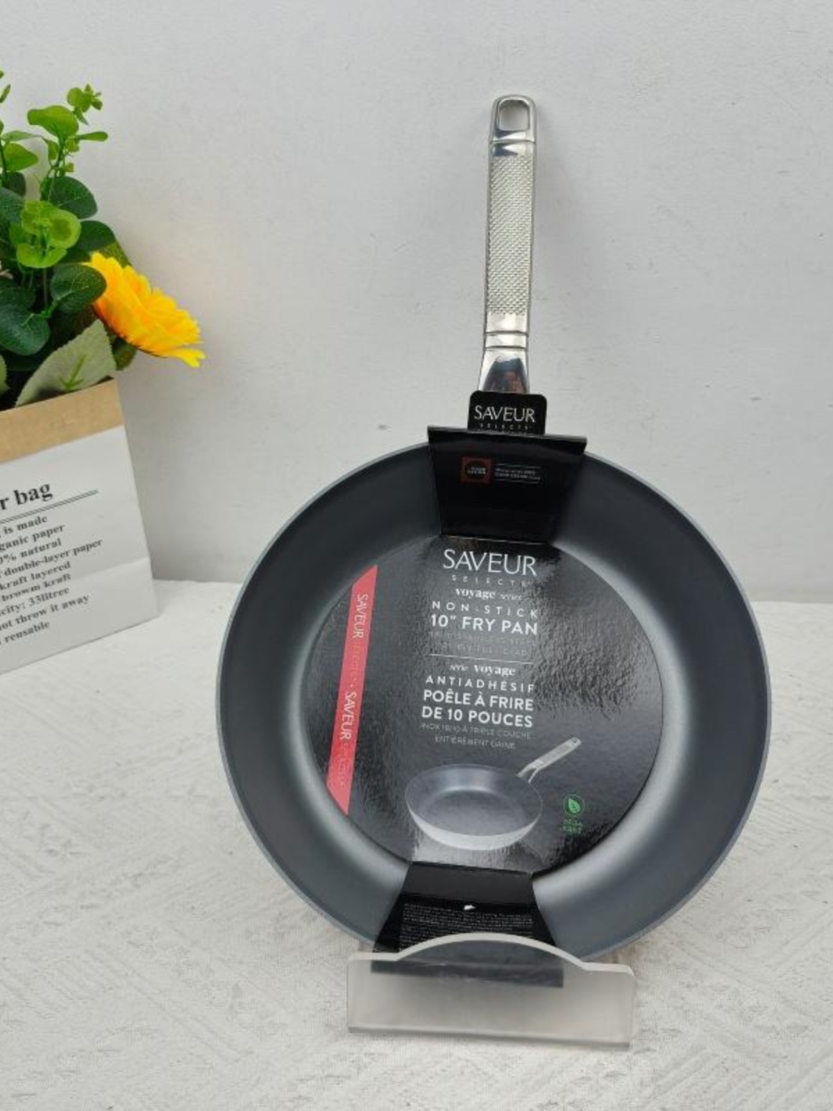 SAVEUR 18-10 스테인리스 스틸 프라이팬/가스트로노믹 쿠커25cm - 붙지 않으며 유도 가열 및 가스 조리대에 적합합니다. 제품 이미지
