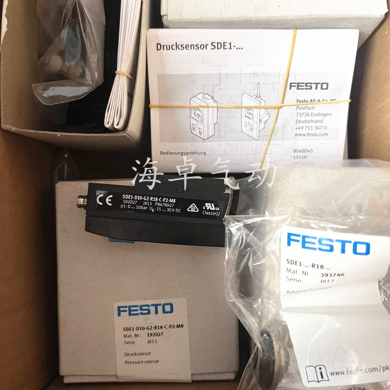 FESTO 압력 센서 SDE1-D10-G2-MS4-MS-MS6-P2-P1-N1-M12-M8 192766 제품 이미지