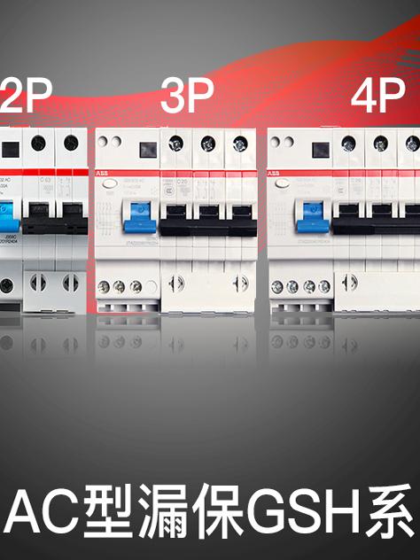ABB 잔류 전류 장치 소형 회로 차단기 1-4P 가정용 10A-63A 메인 스위치 GSH200 제품 이미지