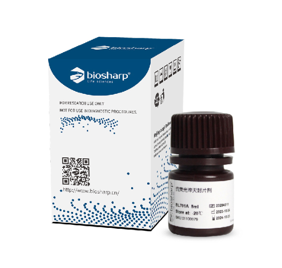 Biosharp 시약 항형광 소광 장착 매체 BL701A/BL701B DAPI 포함/미포함 제품 이미지