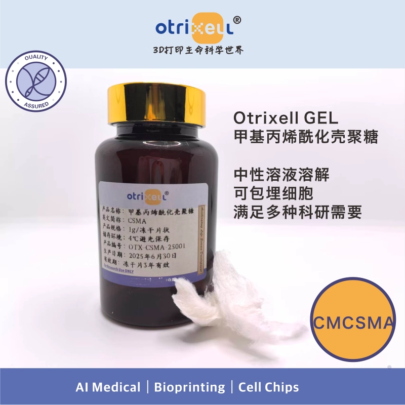 CSMA 메타크릴아마이드 키토산 하이드로젤은 광중합 3D 프린팅과 오르가노이드 배양에 사용될 수 있습니다. 제품 이미지