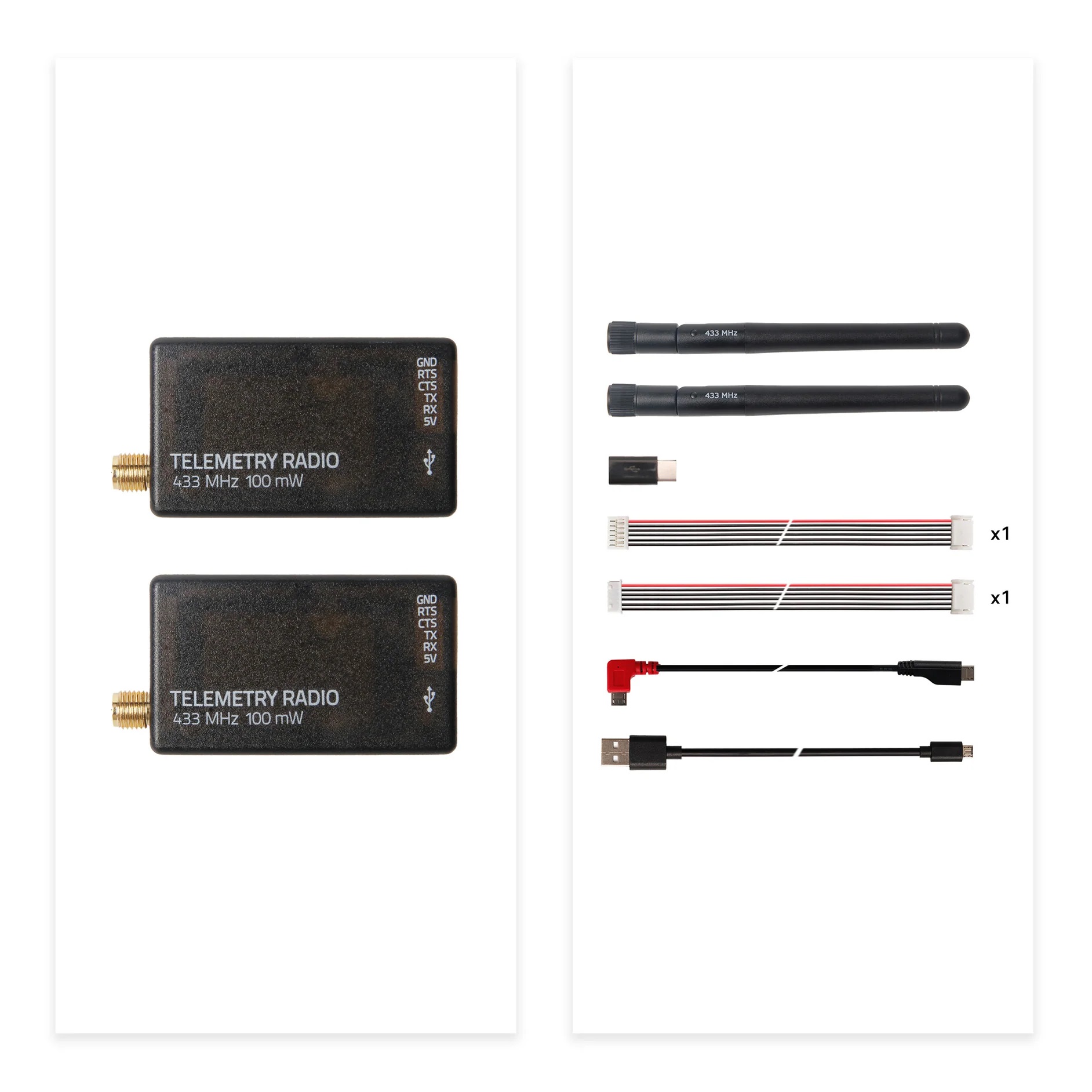 HOLYBRO Sik 원격 측정 라디오 V3 100mW 500mW 데이터 전송 433MHz 915MHz 제품 이미지