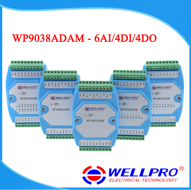 WP9038ADAM 6AI/4DI/4DO MODBUS 통신을 갖춘 0-20mA/4-20mA 전류 수집 모듈 제품 이미지