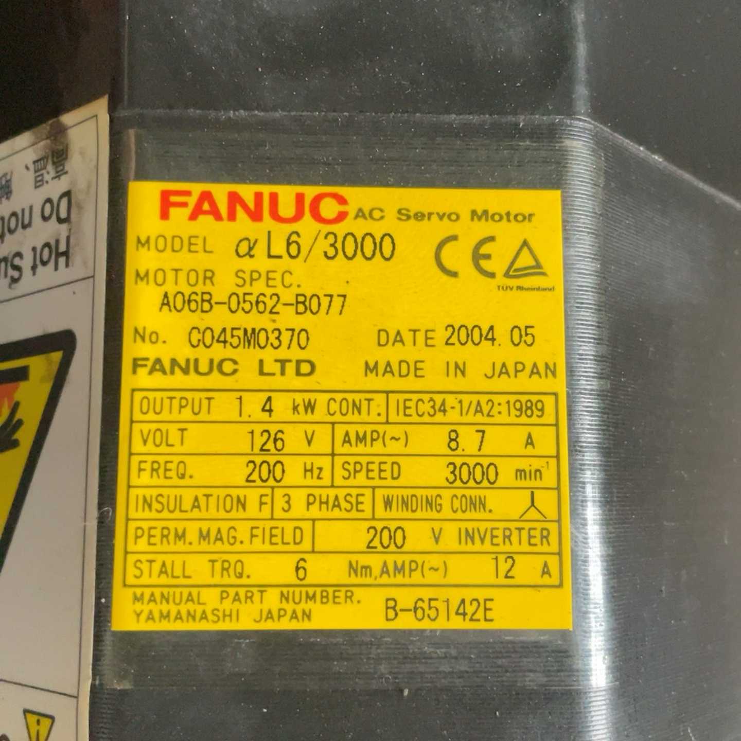 FANUC 모터 A06B-0562-B077aL6/3000 원래 적용 가능 제품 이미지