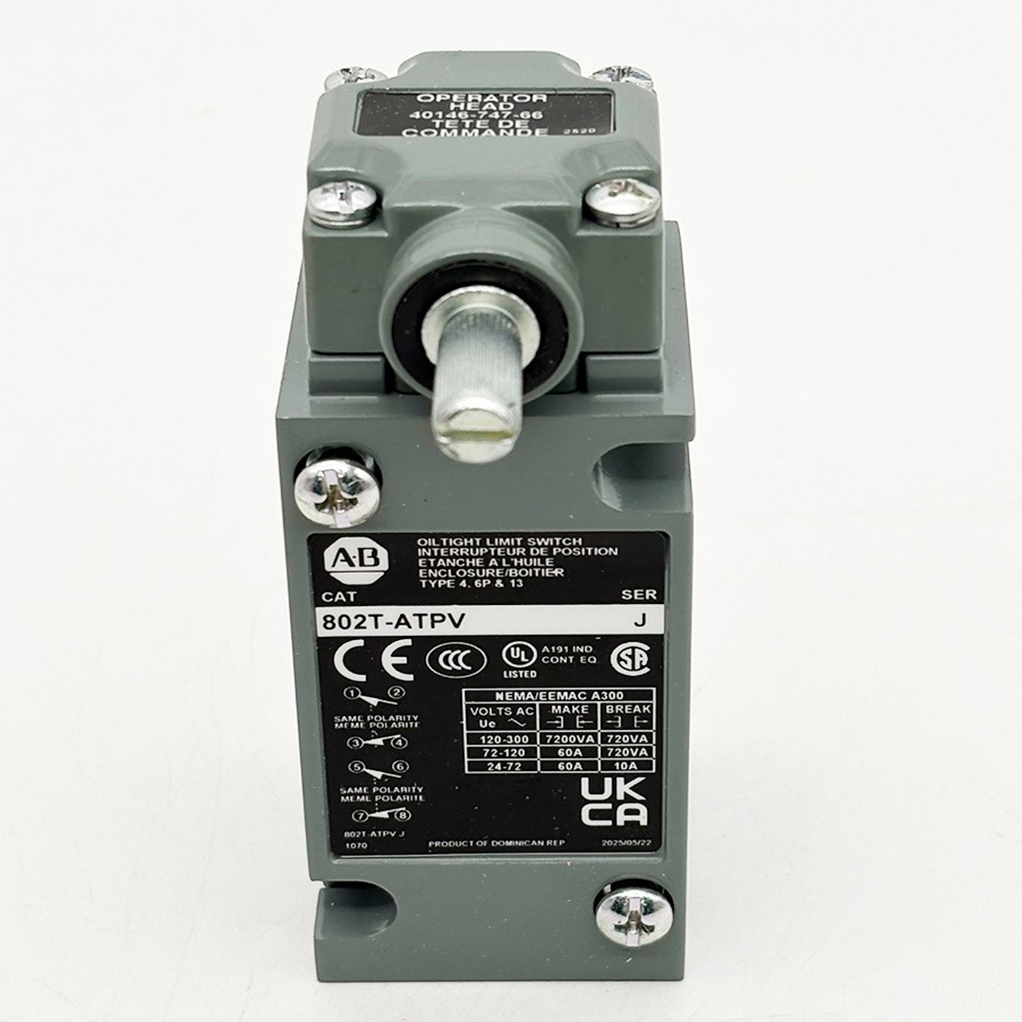 Rockwell AllenBradley 802TATPV 리미트 스위치 새 1년 보증 제품 이미지