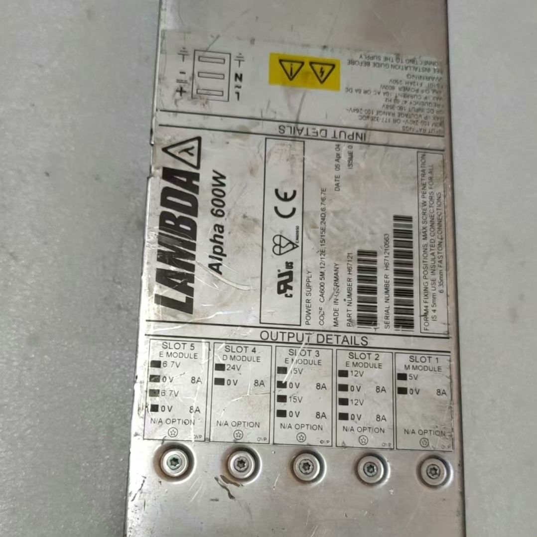 LAMBDA Alpha 600W 전원 공급 장치 H67121 있음 제품 이미지