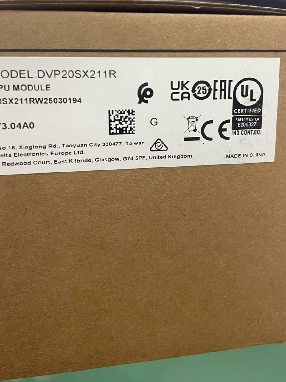 델타 오리지널 프로그래밍 논리 컨트롤러PLC DVP20SX211R/16SP11R/10SX11R 제품 이미지