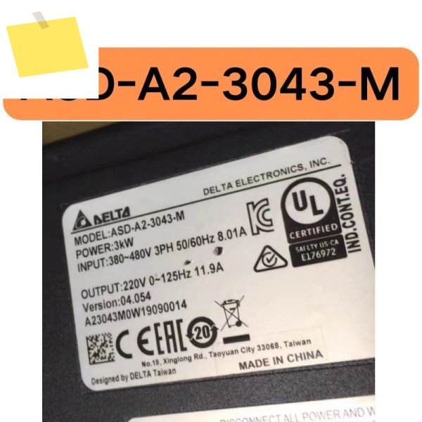 중고 ASD-A2-3043-M 3KW AC 서보 드라이버는 테스트를 거쳤으며 손상되지 않았습니다 제품 이미지