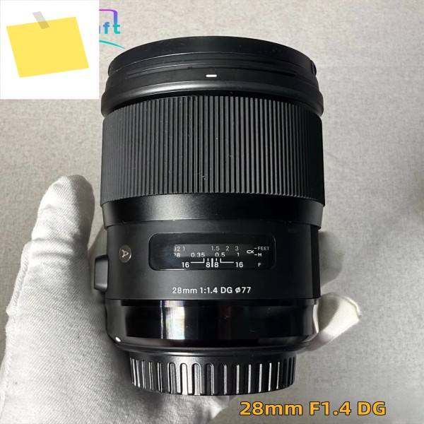 98% 새것 28mm F1.4 DG HSM 아트 렌즈 풀프레임 광각 캐논 마운트용 시그마용 제품 이미지