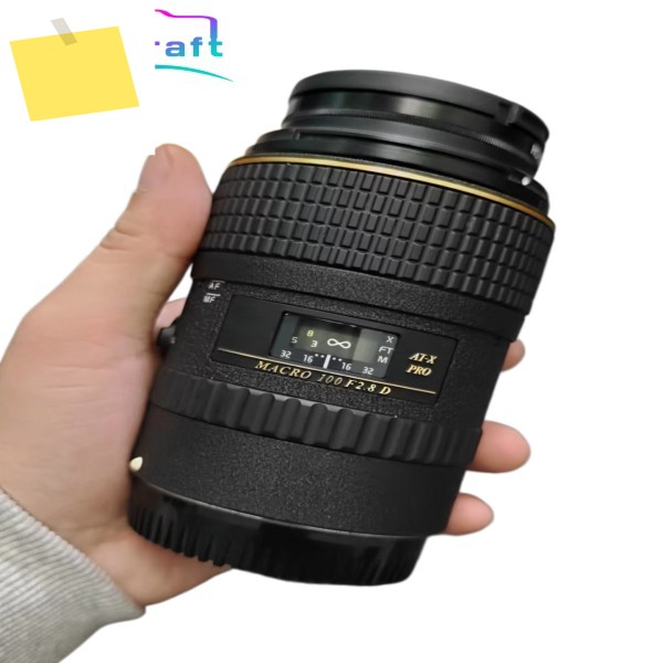 토키나 바이웨이 100mm F2.8 D 고정 초점 매크로 렌즈는 95% 새 상품이며, 캐논 EF 마운트, 자동 그리고 클래식 헤드에 적합합니다. 제품 이미지