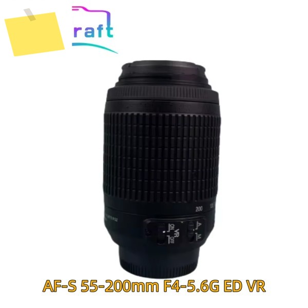 95% 새 상품, AF-S 55-200mm F4-5.6G ED VR 렌즈 니콘 APS-C DSLR용 망원 줌 제품 이미지