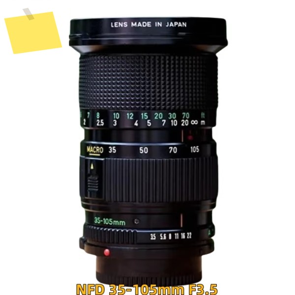98% 새 원본 NFD 35-105mm F3.5 렌즈 Canon 카메라 줌 마운트 매크로 일정한 조리개 제품 이미지