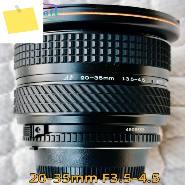 95% 새것 토키나 20-35mm f3.5-4.5 AF 자동 초점 렌즈 니콘 F-마운트용 제품 이미지