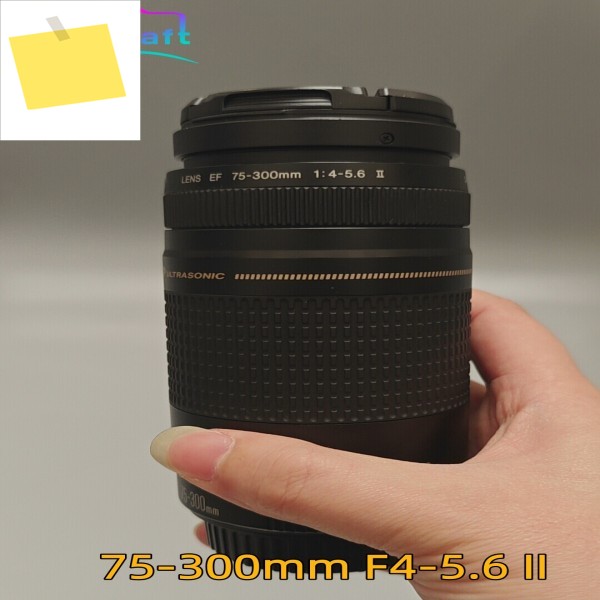 98% 새 제품 EF 75-300mm F4-5.6 II 렌즈 캐논 EF-마운트 DSLR 카메라용 망원 줌 제품 이미지