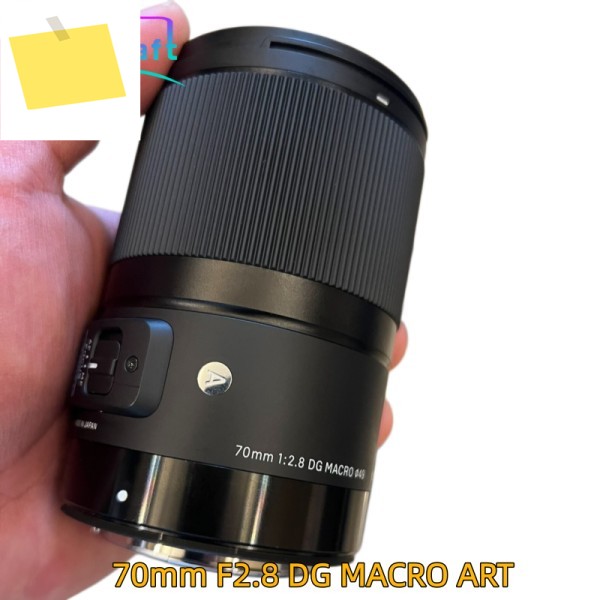 98% 새 상품 70mm F2.8 DG 매크로 아트 풀프레임 대구경 렌즈 시그마, 파나소닉 L-마운트, 캐논 EF 호환 제품 이미지