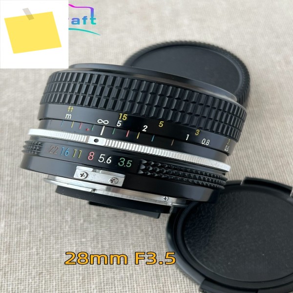 95% 새것 같은 AIS 28mm f3.5 수동 초점 광각 렌즈 니콘 자동 ai af em 용 중고 제품 이미지