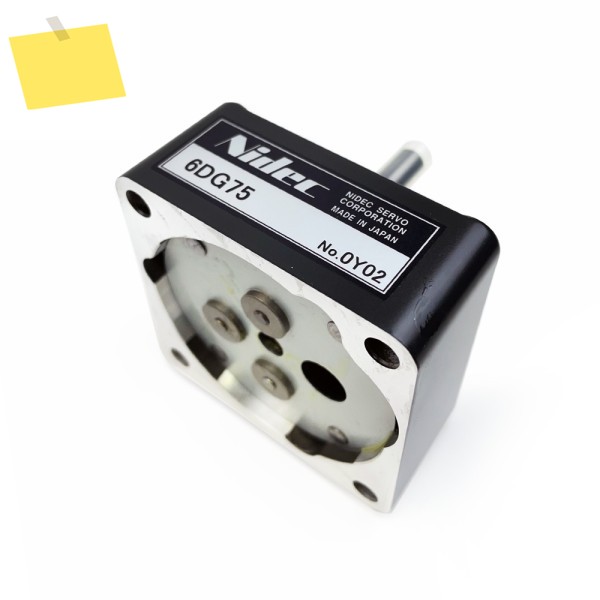 저소음 Nidec DC 브러시 모터 기어박스 6DG75 사각형크기 61X61mm 메탈 감속기 제품 이미지