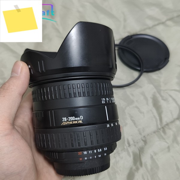 95% 새것 28-200mm f3.5-5.6 니콘 F-마운트용, 풀프레임 및 APS-C 모두 호환, 시그마용 자동 초점 제품 이미지