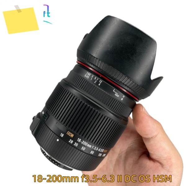 98% 새것 18-200mm f3.5-6.3 II DC OS HSM은 캐논 EF 마운트 APS-C 카메라용 시그마 호환 줌렌즈입니다 제품 이미지