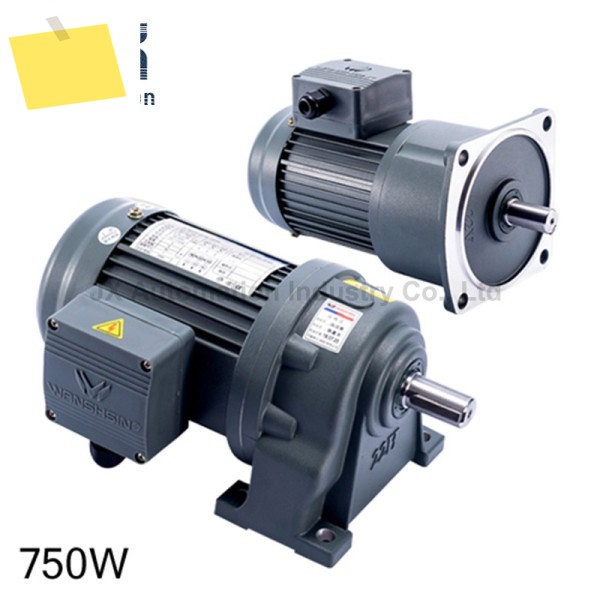 WANSHSIN AC 기어 모터 3상 750W 수평 380V GH-28-750-25-S 브레이크 없는 마스크 기계 제품 이미지