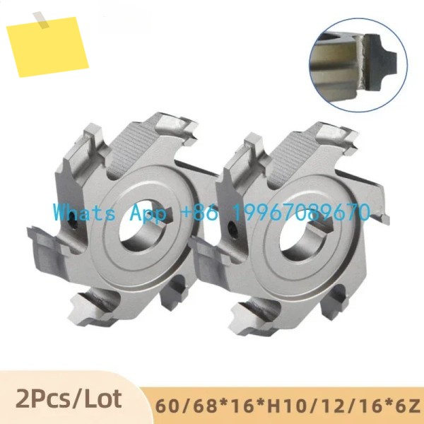 2Pcs Fine Trimming Cutter Finishing Knife 606816 6Z Double R2 For Edge Banding Woodworking Tools 제품 이미지