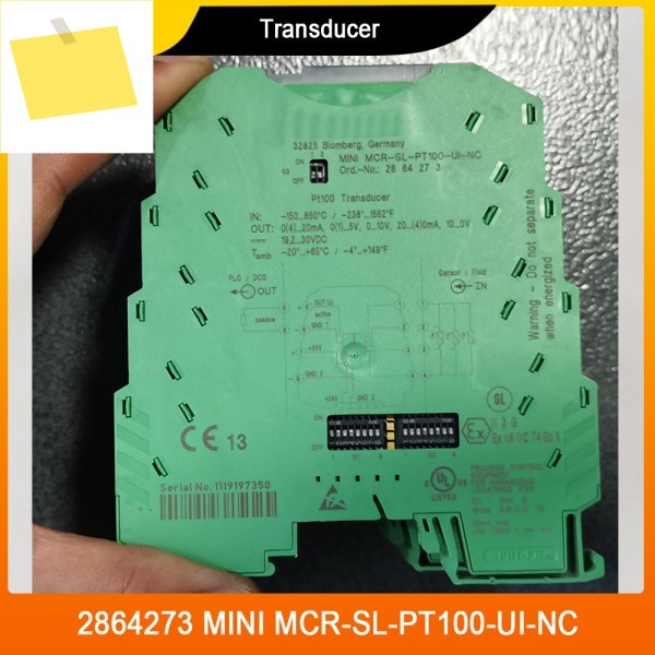 MINI MCR-SL-PT100-UI-NC 트랜스듀서 온도 변환기 2864273 제품 이미지