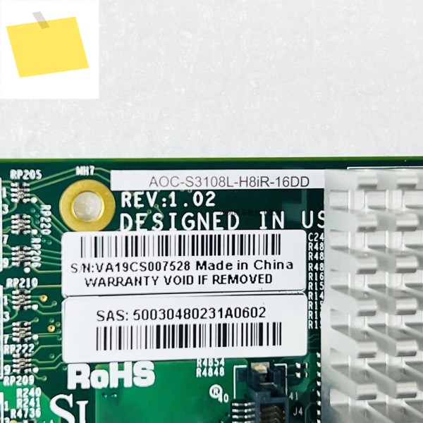 AOC-S3108L-H8IR-16DD SAS 9361-8I 2G 어레이 카드 제품 이미지