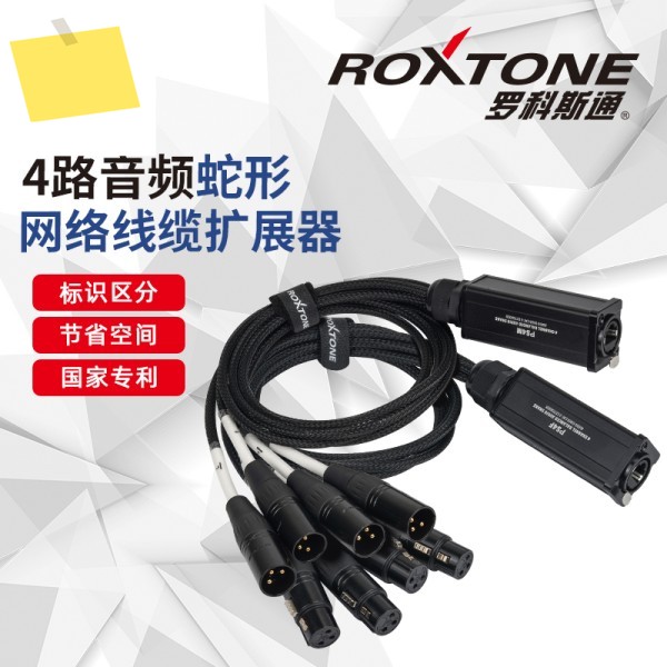 Rockstone cat 확장 상자 다중 채널 오디오 네트워크 케이블 제어 마이크 4 방향 균형 신호 제품 이미지