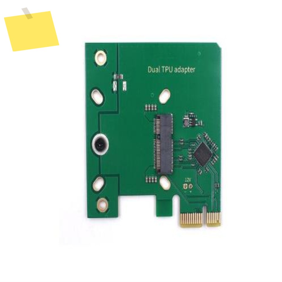 듀얼 에지 TPU 어댑터 - PCIe x1 로우 프로파일 Coral M.2 보드 제품 이미지