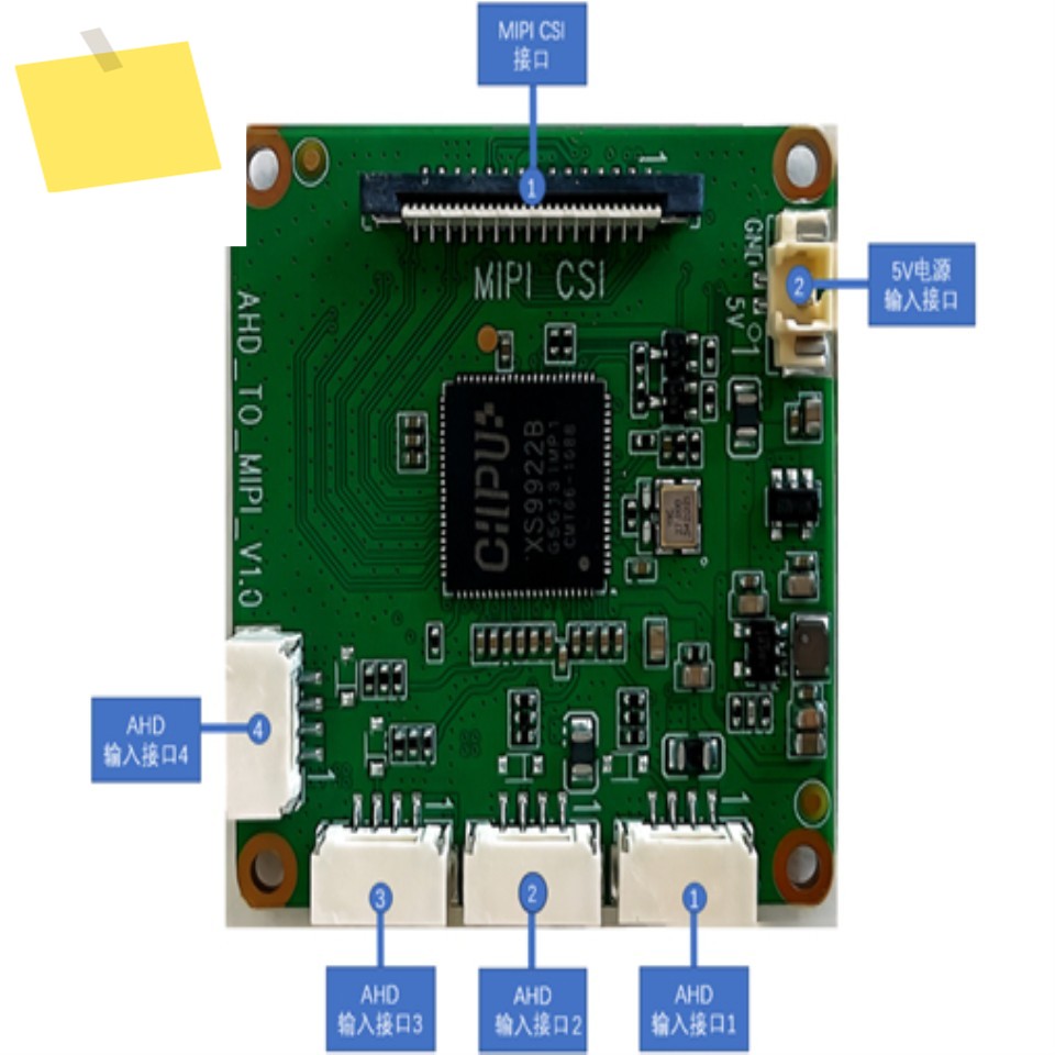 4채널 AHD - mipi 어댑터 보드XS9922B 보드38 제품 이미지