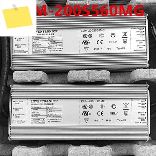 INVENTRONICS 18-57V 200W EUM-200S560MG, 새 원본 전원 공급 장치 1개 제품 이미지