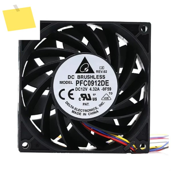 델타 전자 PFC0912DE 9F59 DC 12V 4.32A 90x90x38mm 4선 서버 냉각 팬 제품 이미지