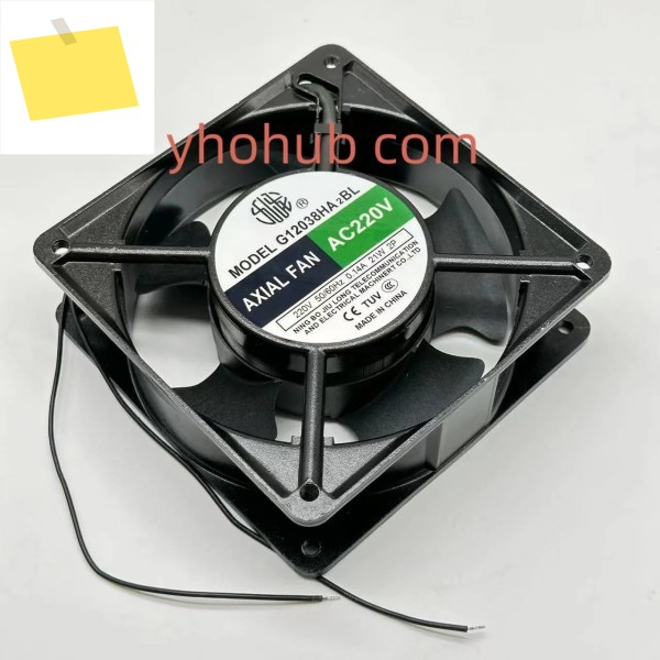 AXIAL 2 와이어 서버 냉각 선풍기, AC 220V, 0.14A, 120x120x38mm, G12038HA2BL 제품 이미지