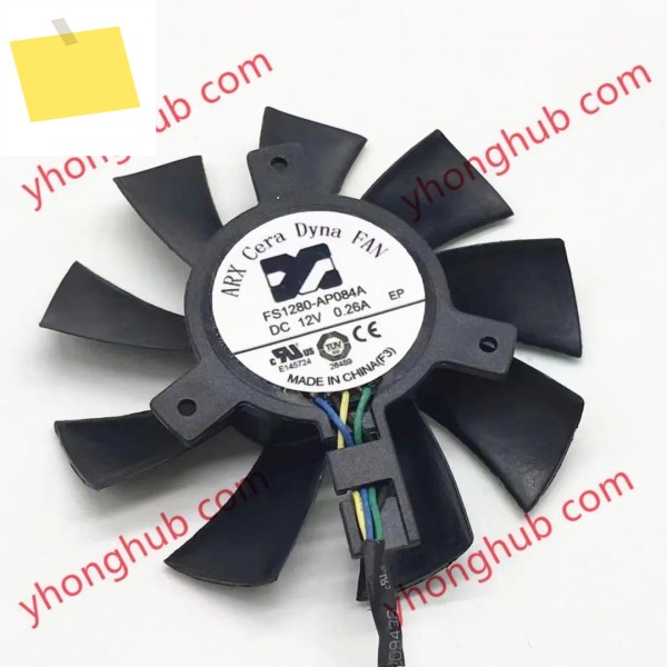 ARX FS1280-AP084A DC 12V 0.26A 직경 75x75mm 4 와이어 서버 냉각 선풍기 제품 이미지