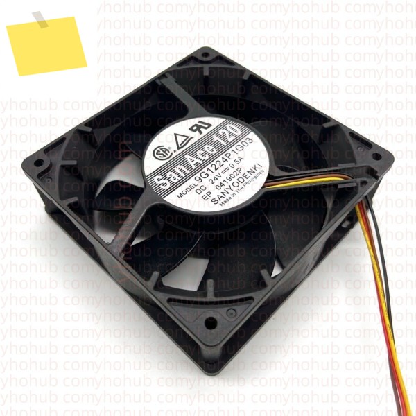 SANYO-Denki 9G1224P1G03 DC 24V 0.05A, 120x120x38 mm4 선식 서버 냉각 팬 제품 이미지
