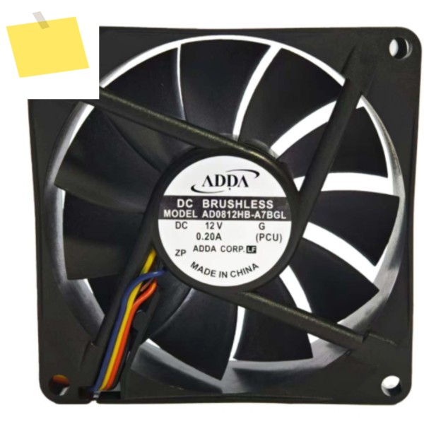 ADDA AD0812HB-A7BGL DC 12V 0.20A 80x80x25mm 4선 서버 냉각 팬 제품 이미지